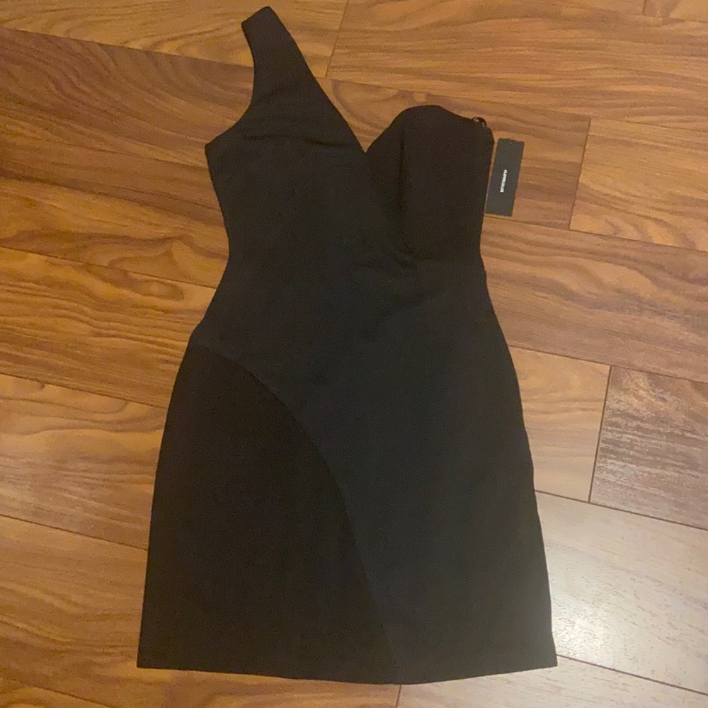 Two tone black bodycon